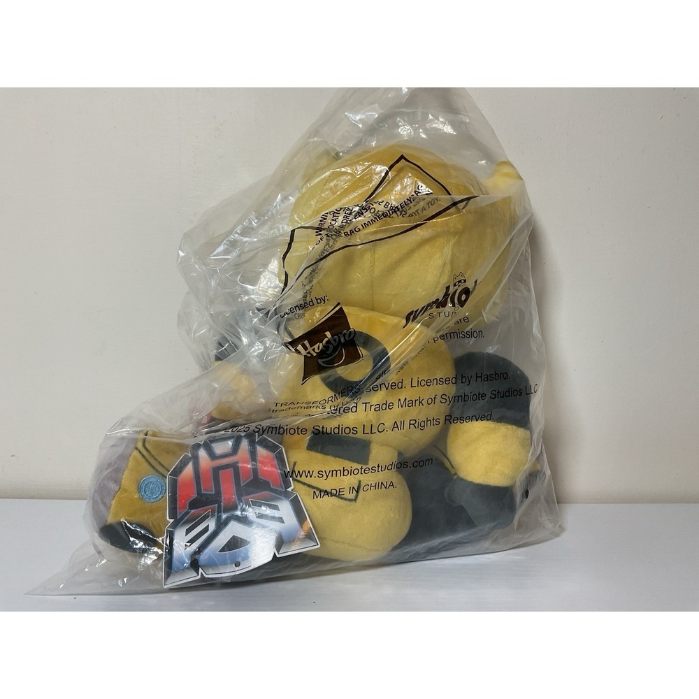 Transformers Large Bumblebee Brave Plush Symbiote Studios New Sealed - Picture 2 of 2